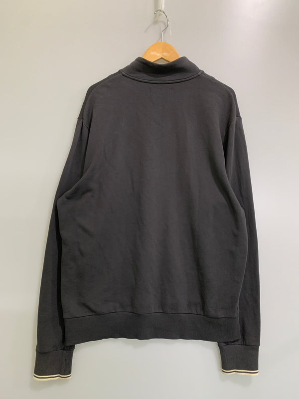 【中古品】【メンズ】 FRED PERRY フレッドペリー HALF ZIP SWEATSHIRT ハーフ ジップ スウェット トップス 140-260707-jt-03-min サイズ：XL カラー：ダークグレー 万代Net店