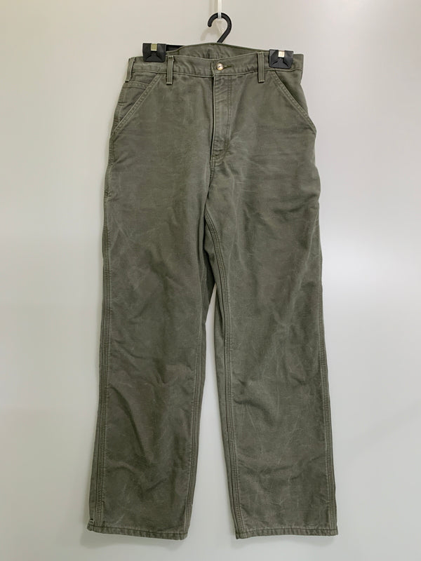 【中古品】【メンズ】 CARHARTT カーハート B111 MOS FLANNEL LINER PANTS フランネル ライナー パンツ ボトムス 157-260707-jt-08-min サイズ：33 × 32 カラー：オリーブ 万代Net店