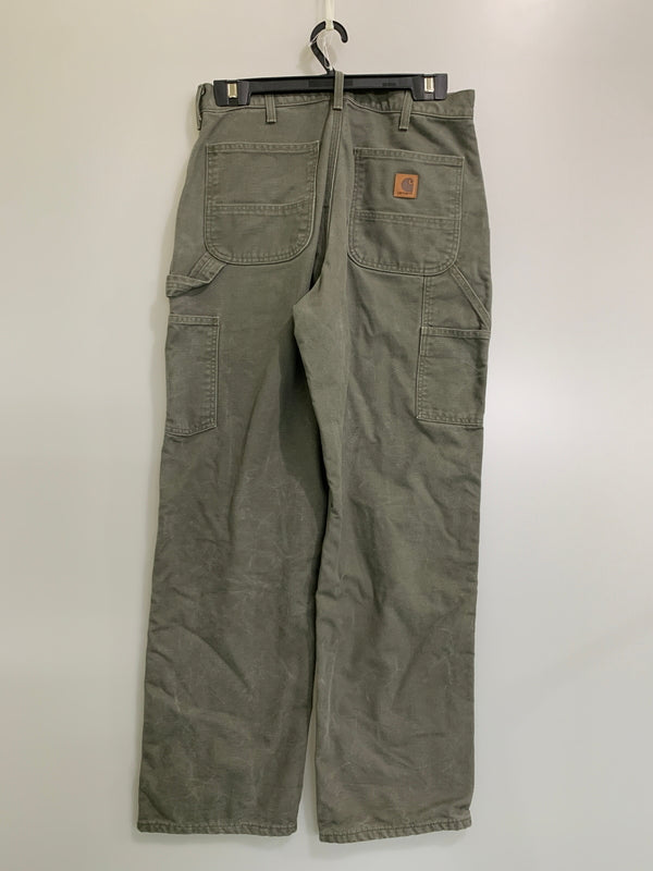 【中古品】【メンズ】 CARHARTT カーハート B111 MOS FLANNEL LINER PANTS フランネル ライナー パンツ ボトムス 157-260707-jt-08-min サイズ：33 × 32 カラー：オリーブ 万代Net店