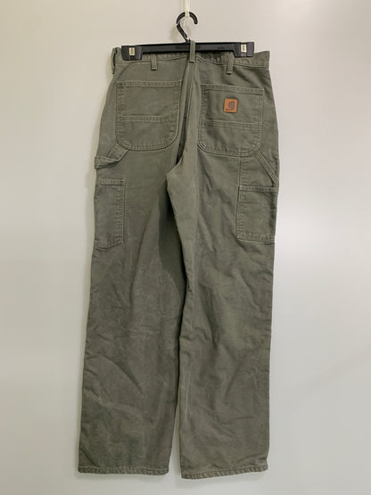 【中古品】【メンズ】 CARHARTT カーハート B111 MOS FLANNEL LINER PANTS フランネル ライナー パンツ ボトムス 157-260707-jt-08-min サイズ：33 × 32 カラー：オリーブ 万代Net店