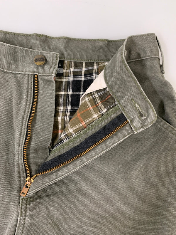 【中古品】【メンズ】 CARHARTT カーハート B111 MOS FLANNEL LINER PANTS フランネル ライナー パンツ ボトムス 157-260707-jt-08-min サイズ：33 × 32 カラー：オリーブ 万代Net店