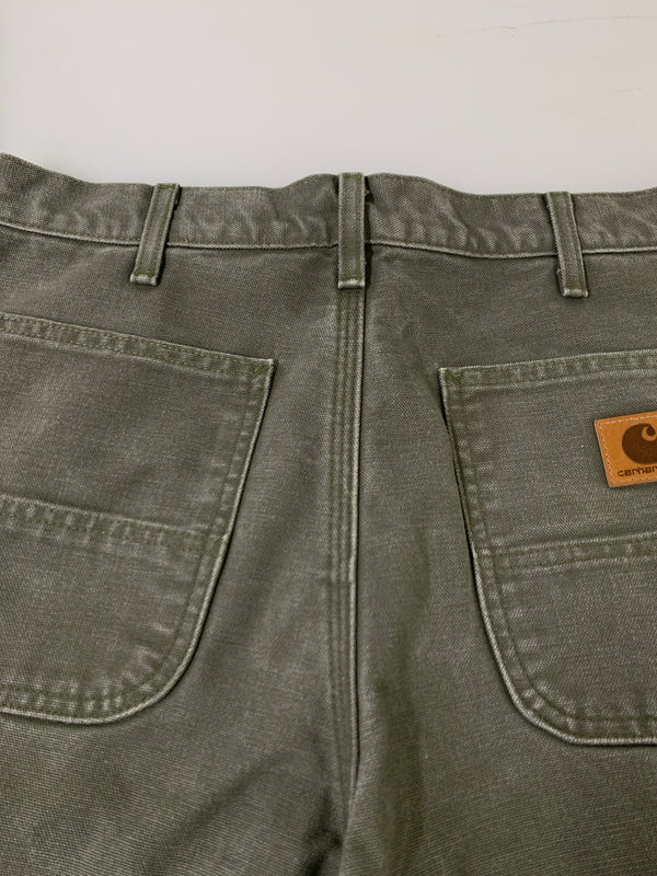 【中古品】【メンズ】 CARHARTT カーハート B111 MOS FLANNEL LINER PANTS フランネル ライナー パンツ ボトムス 157-260707-jt-08-min サイズ：33 × 32 カラー：オリーブ 万代Net店