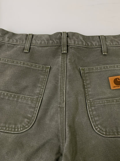【中古品】【メンズ】 CARHARTT カーハート B111 MOS FLANNEL LINER PANTS フランネル ライナー パンツ ボトムス 157-260707-jt-08-min サイズ：33 × 32 カラー：オリーブ 万代Net店