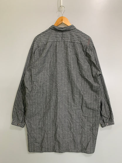 【中古品】【メンズ】 ANACHRONORM アナクロノーム PULLOVER STRIPE SHIRT プルオーバー ストライプシャツ 長袖シャツ メンズ トップス 140-260706-KS-33-min サイズ：03/36 カラー：グレー 万代Net店