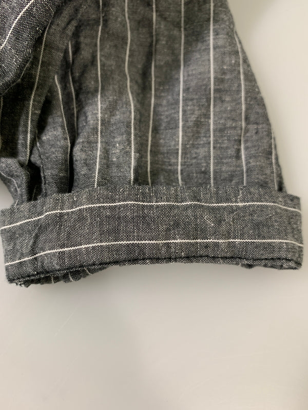 【中古品】【メンズ】 ANACHRONORM アナクロノーム PULLOVER STRIPE SHIRT プルオーバー ストライプシャツ 長袖シャツ メンズ トップス 140-260706-KS-33-min サイズ：03/36 カラー：グレー 万代Net店