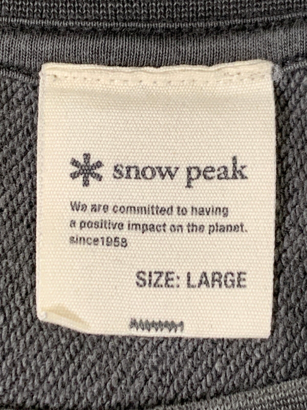 【中古品】【メンズ】 SNOW PEAK スノーピーク GARMENT DYED PULLOVER SW-25AU012 ガーメントダイド プルオーバー メンズ トップス トレーナー スウェット 144-260706-KS-32-min サイズ：L カラー：グレー 万代Net店