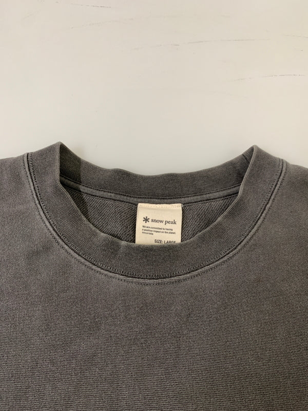 【中古品】【メンズ】 SNOW PEAK スノーピーク GARMENT DYED PULLOVER SW-25AU012 ガーメントダイド プルオーバー メンズ トップス トレーナー スウェット 144-260706-KS-32-min サイズ：L カラー：グレー 万代Net店