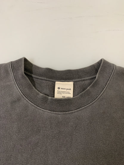 【中古品】【メンズ】 SNOW PEAK スノーピーク GARMENT DYED PULLOVER SW-25AU012 ガーメントダイド プルオーバー メンズ トップス トレーナー スウェット 144-260706-KS-32-min サイズ：L カラー：グレー 万代Net店