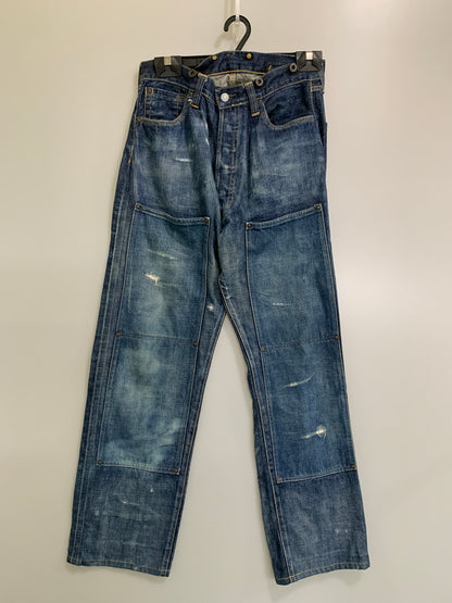 【現状渡し品】【メンズ】 EVISU エヴィス DOUBLE KNEE DENIM PANTS LOT.2513 ダブルニー デニムパンツ メンズ ボトムス 156-260706-KS-27-min サイズ：W32 L35 カラー：ブルー 万代Net店