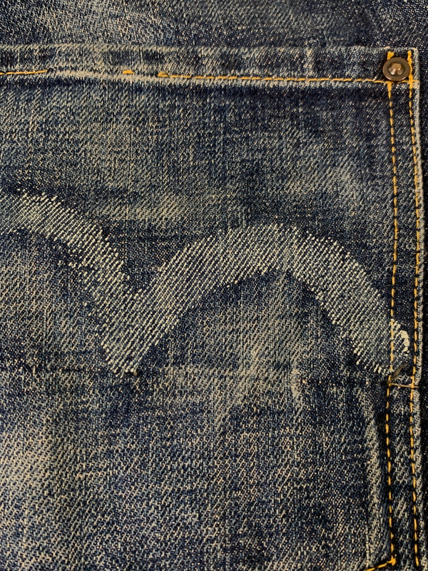 【現状渡し品】【メンズ】 EVISU エヴィス DOUBLE KNEE DENIM PANTS LOT.2513 ダブルニー デニムパンツ メンズ ボトムス 156-260706-KS-27-min サイズ：W32 L35 カラー：ブルー 万代Net店