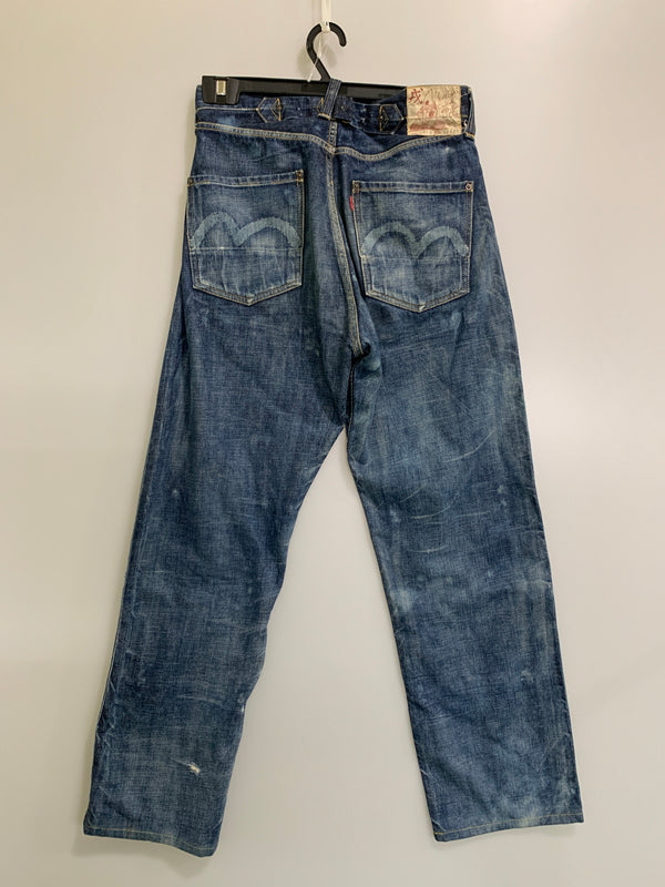 【現状渡し品】【メンズ】 EVISU エヴィス DOUBLE KNEE DENIM PANTS LOT.2513 ダブルニー デニムパンツ メンズ ボトムス 156-260706-KS-27-min サイズ：W32 L35 カラー：ブルー 万代Net店