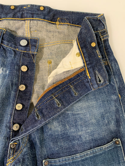 【現状渡し品】【メンズ】 EVISU エヴィス DOUBLE KNEE DENIM PANTS LOT.2513 ダブルニー デニムパンツ メンズ ボトムス 156-260706-KS-27-min サイズ：W32 L35 カラー：ブルー 万代Net店