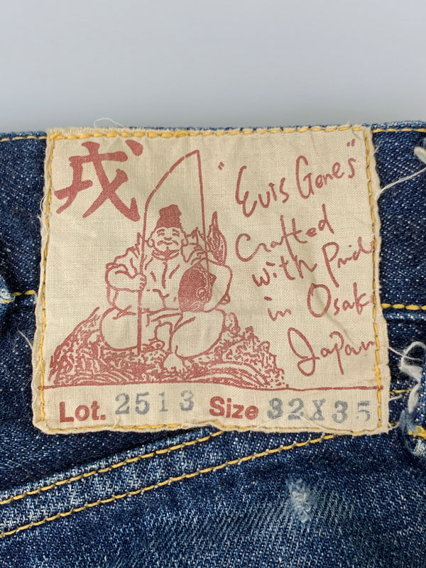 【現状渡し品】【メンズ】 EVISU エヴィス DOUBLE KNEE DENIM PANTS LOT.2513 ダブルニー デニムパンツ メンズ ボトムス 156-260706-KS-27-min サイズ：W32 L35 カラー：ブルー 万代Net店