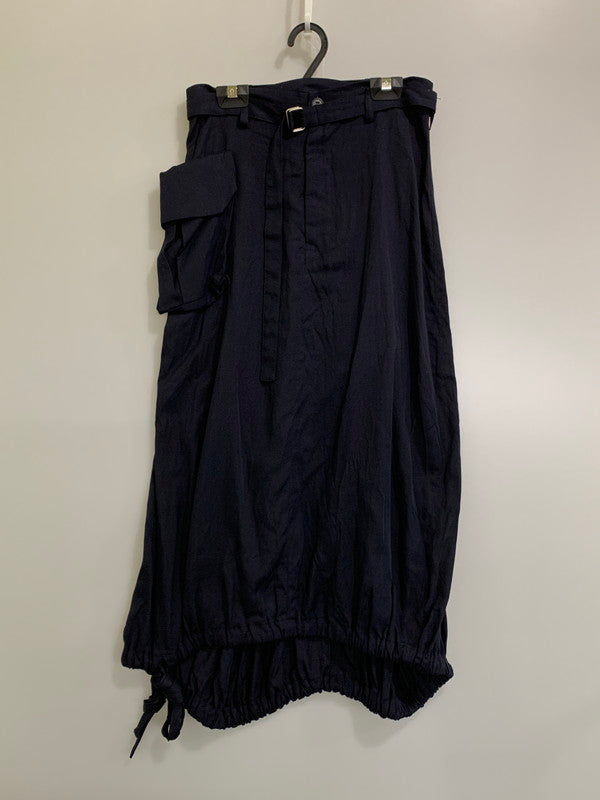 【中古品】【レディース】 Y'S ワイズ HEM RIB SKIRT YR-S13-200 ヘムリブスカート レディース ボトムス 171-260710-em-49-min サイズ：1 カラー：ダークネイビー 万代Net店