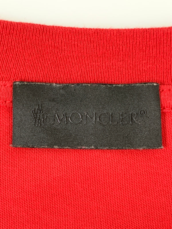 【中古品】【メンズ】 MONCLER モンクレール MAGLIA T-SHIRT G10918C7B210 マリア Tシャツ 半袖Tシャツ メンズ トップス 141-260706-KS-29-min サイズ：L カラー：レッド 万代Net店