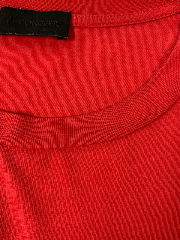 【中古品】【メンズ】 MONCLER モンクレール MAGLIA T-SHIRT G10918C7B210 マリア Tシャツ 半袖Tシャツ メンズ トップス 141-260706-KS-29-min サイズ：L カラー：レッド 万代Net店