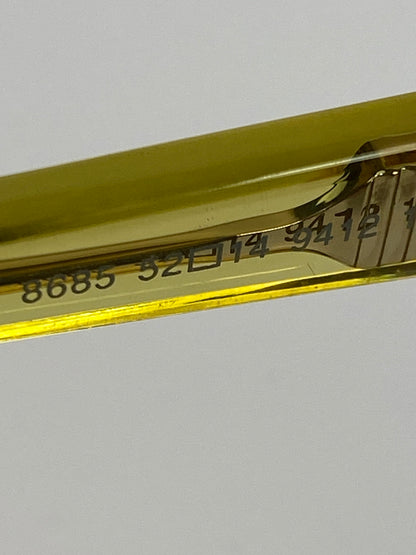 【中古品】【メンズ】 OSCAR MAGNUSON オスカーマグナソン 眼鏡 度入り 203-260707-jt-27-min サイズ：52 □ 14 カラー：イエロー 万代Net店