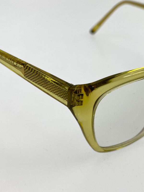 【中古品】【メンズ】 OSCAR MAGNUSON オスカーマグナソン 眼鏡 度入り 203-260707-jt-27-min サイズ：52 □ 14 カラー：イエロー 万代Net店