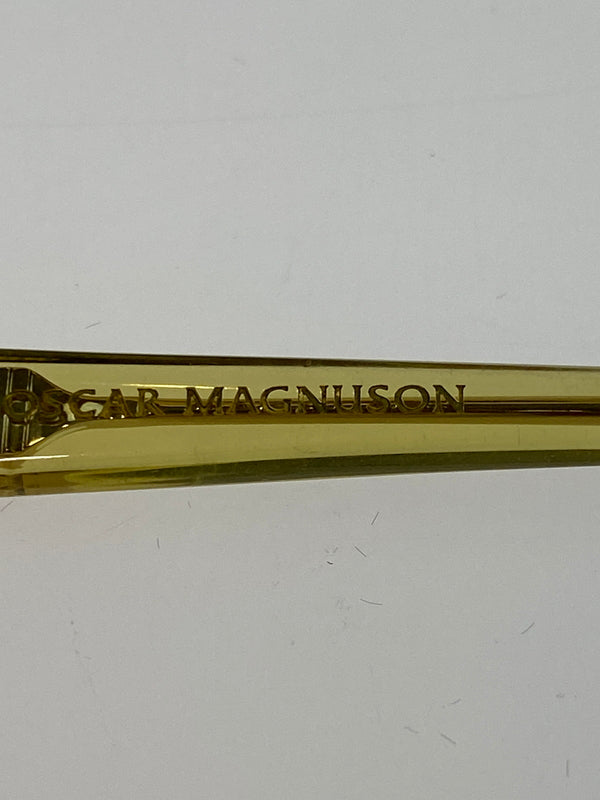 【中古品】【メンズ】 OSCAR MAGNUSON オスカーマグナソン 眼鏡 度入り 203-260707-jt-27-min サイズ：52 □ 14 カラー：イエロー 万代Net店