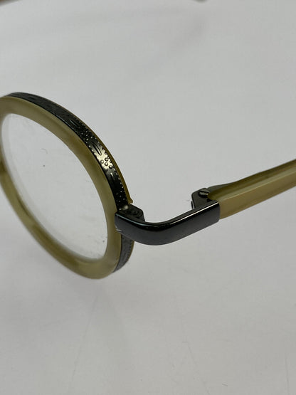【中古品】【メンズ】 EYEBOBS アイブブス メガネ 度入り 203-260707-jt-28-min サイズ：36 □ 25 カラー：シルバー/ベージュ 万代Net店