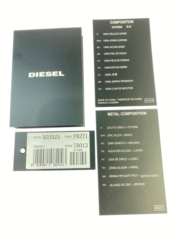 【中古品】【メンズ】 DIESEL ディーゼル X03925 二つ折り財布 財布 200-260707-jt-25-min カラー：ブラック 万代Net店