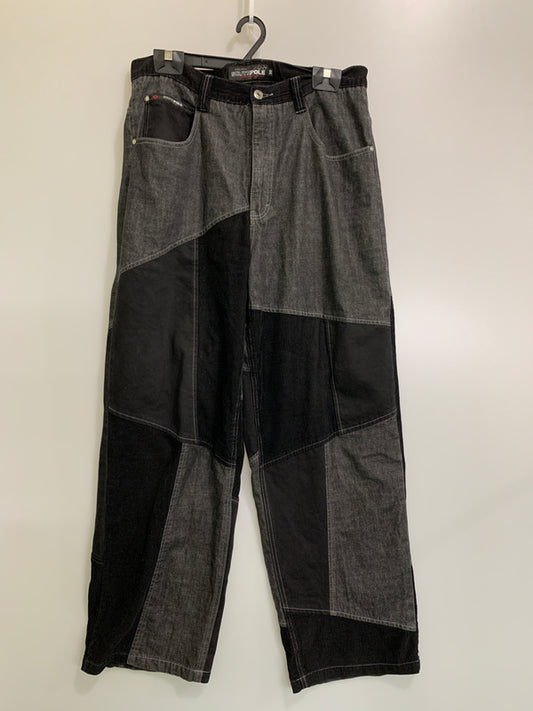 【中古品】【メンズ】 SOUTHPOLE サウスポール CORDUROY DENIM PANTS コーデュロイ デニムパンツ ボトムス 157-260707-jt-10-min サイズ：36 カラー：ブラック 万代Net店
