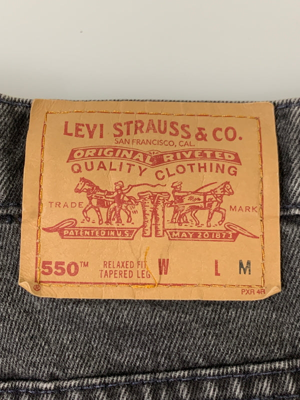 【中古品】【メンズ】 LEVI'S リーバイス 90S 後染め 550 BLACK DENIM PANTS ブラック デニムパンツ ボトムス 157-260707-jt-15-min サイズ：M カラー：ブラック 万代Net店