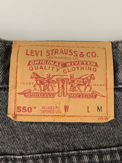 【中古品】【メンズ】 LEVI'S リーバイス 90S 後染め 550 BLACK DENIM PANTS ブラック デニムパンツ ボトムス 157-260707-jt-15-min サイズ：M カラー：ブラック 万代Net店