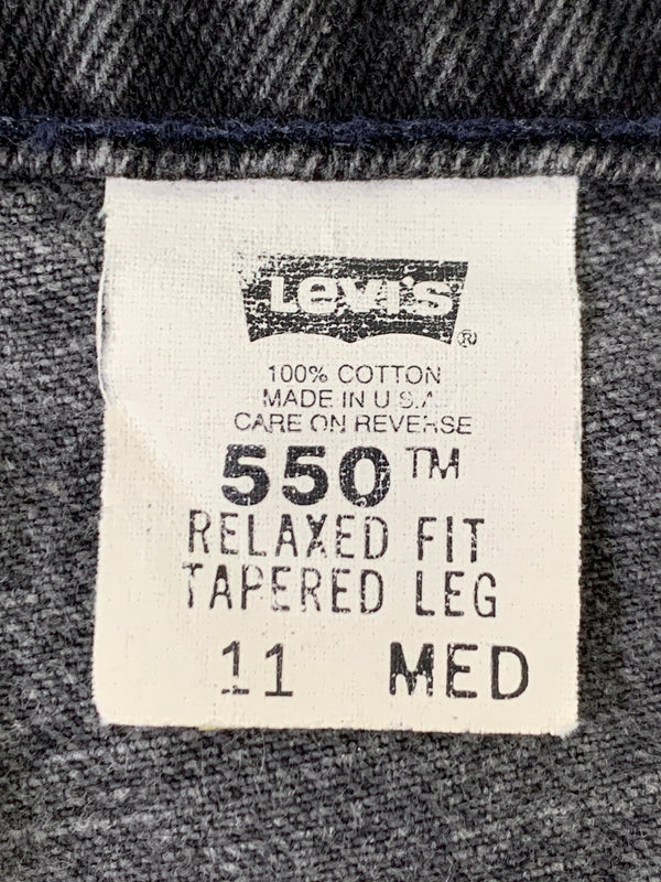 【中古品】【メンズ】 LEVI'S リーバイス 90S 後染め 550 BLACK DENIM PANTS ブラック デニムパンツ ボトムス 157-260707-jt-15-min サイズ：M カラー：ブラック 万代Net店