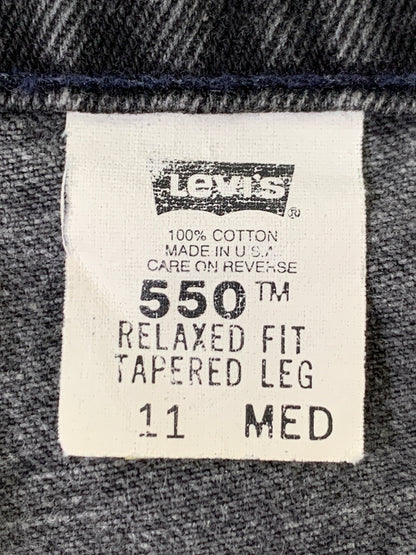 【中古品】【メンズ】 LEVI'S リーバイス 90S 後染め 550 BLACK DENIM PANTS ブラック デニムパンツ ボトムス 157-260707-jt-15-min サイズ：M カラー：ブラック 万代Net店