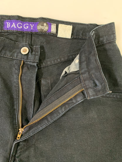 【中古品】【メンズ】 LEVI'S リーバイス 90S SILVERTAB BAGGY PLEATED BLACK DENIM PANTS 1990年代 シルバータブ バギー プリーツ ブラックデニムパンツ メンズ ボトムス 157-260706-KS-21-min サイズ：W30 L34 カラー：ブラック 万代Net店