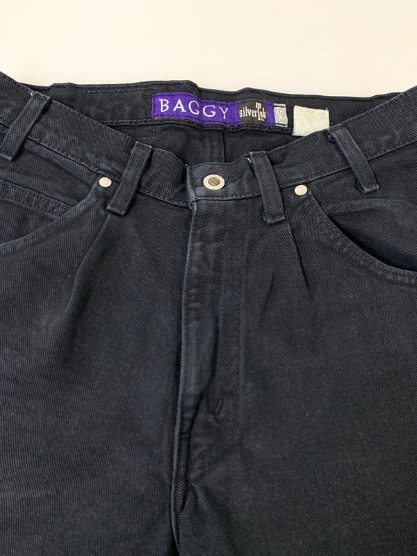 【中古品】【メンズ】 LEVI'S リーバイス 90S SILVERTAB BAGGY PLEATED BLACK DENIM PANTS 1990年代 シルバータブ バギー プリーツ ブラックデニムパンツ メンズ ボトムス 157-260706-KS-21-min サイズ：W30 L34 カラー：ブラック 万代Net店
