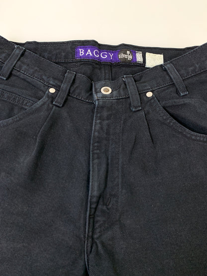 【中古品】【メンズ】 LEVI'S リーバイス 90S SILVERTAB BAGGY PLEATED BLACK DENIM PANTS 1990年代 シルバータブ バギー プリーツ ブラックデニムパンツ メンズ ボトムス 157-260706-KS-21-min サイズ：W30 L34 カラー：ブラック 万代Net店