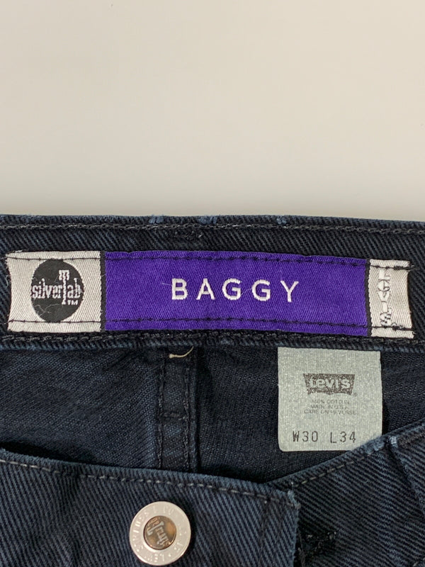 【中古品】【メンズ】 LEVI'S リーバイス 90S SILVERTAB BAGGY PLEATED BLACK DENIM PANTS 90年代 シルバータブ バギー プリーツ ブラックデニムパンツ メンズ ボトムス 157-260706-KS-22-min サイズ：W30 L34 カラー：ブラック 万代Net店