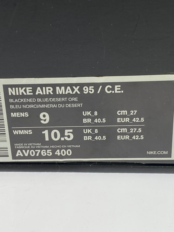 【中古品】【メンズ】 NIKE ナイキ × C.E シーイー CAV EMPT AIR MAX 95 AV0765-400 キャブエンプ エアーマックス95 スニーカー 靴 160-260707-jt-16-min サイズ：US 9 27.0cm カラー：BLECKENED BLUE/DESERT ORE 万代Net店
