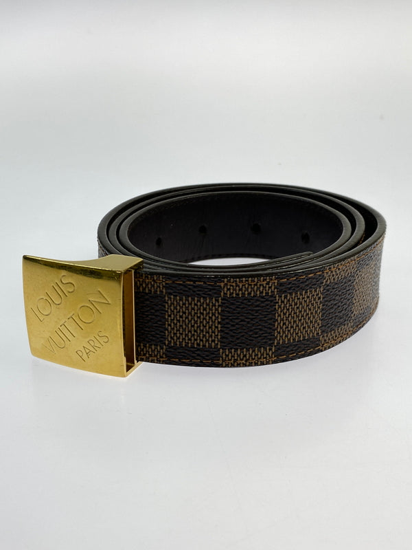 【中古品】【レディース】 LOUIS VUITTON ルイ・ヴィトン M6944V ダミエ サンチュール LV パリ ベルト 小物 179-260711-AS-52-min サイズ：85/34 カラー：ブラウン 万代Net店