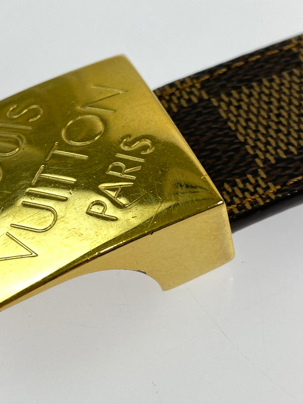 【中古品】【レディース】 LOUIS VUITTON ルイ・ヴィトン M6944V ダミエ サンチュール LV パリ ベルト 小物 179-260711-AS-52-min サイズ：85/34 カラー：ブラウン 万代Net店