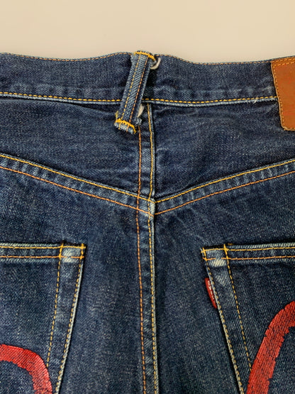 【中古品】【メンズ】 EVISUエヴィス レッドカモメ デニムパンツ NO.2 2001 デニムパンツ メンズ ボトムス ジーンズ ジーパン 156-260710-em-12-min サイズ：30×35 カラー：インディゴブルー 万代Net店