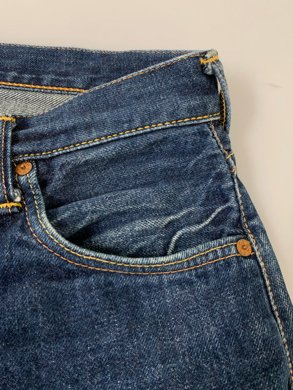 【中古品】【メンズ】 EVISUエヴィス レッドカモメ デニムパンツ NO.2 2001 デニムパンツ メンズ ボトムス ジーンズ ジーパン 156-260710-em-12-min サイズ：30×35 カラー：インディゴブルー 万代Net店