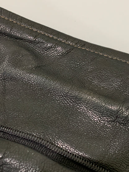 【現状渡し品】【メンズ】 USED ユーズド LEATHER ZIP UP JACKET レザー ジップアップ ジャケット メンズ アウター 革ジャン 146-260709-hu-14-min サイズ：XL カラー：ブラック 万代Net店