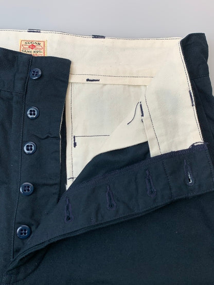 【中古品】【メンズ】 SUGAR CANE シュガーケーン BUTTON UP HALF PANTS ハーフパンツ ボトムス 156-260711-AS-20-min サイズ：W32 カラー：ネイビー 万代Net店