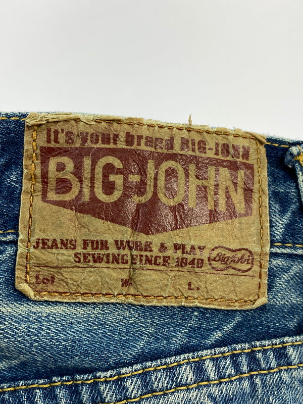 【中古品】【メンズ】 BIG JOHN ビッグジョン 60S 復刻 CLASSIC STRAIGHT DENIM PANTS M102SL クラシック ストレート デニムパンツ ヴィンテージ ジーンズ 60年代 156-260710-em-45-min サイズ：31 カラー：インディゴブルー 万代Net店