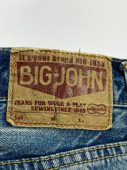 【中古品】【メンズ】 BIG JOHN ビッグジョン 60S 復刻 CLASSIC STRAIGHT DENIM PANTS M102SL クラシック ストレート デニムパンツ ヴィンテージ ジーンズ 60年代 156-260710-em-45-min サイズ：31 カラー：インディゴブルー 万代Net店
