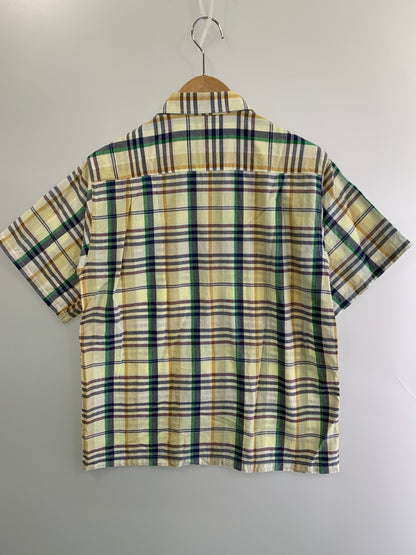 【中古品】【メンズ】 SUGAR CANE シュガーケーン MADRAS CHECK OPEN マドラス チェック オープン SC39123 メンズ チェックシャツ 半袖 ショートスリーブ 145-260709-hu-13-min サイズ：S カラー：イエロー/ネイビー/グリーン（チェック） 万代Net店