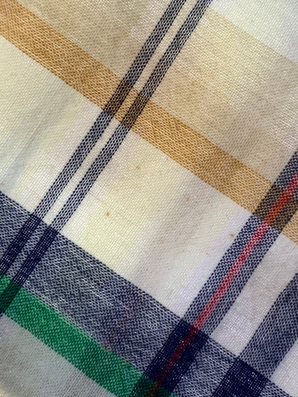 【中古品】【メンズ】 SUGAR CANE シュガーケーン MADRAS CHECK OPEN マドラス チェック オープン SC39123 メンズ チェックシャツ 半袖 ショートスリーブ 145-260709-hu-13-min サイズ：S カラー：イエロー/ネイビー/グリーン（チェック） 万代Net店