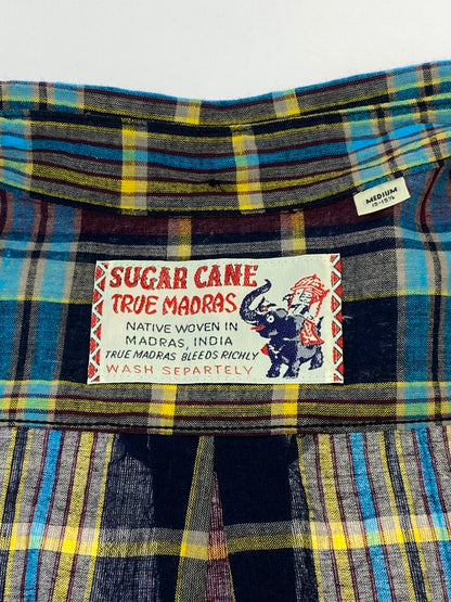 【中古品】【メンズ】 SUGAR CANE シュガーケーン INDIA MADRAS CHECK BUTTON DOWN SHIRT SC29513 インディア マドラス チェック ボタンダウン シャツ メンズ トップス 145-260710-em-38-min サイズ：M カラー：マルチカラー 万代Net店