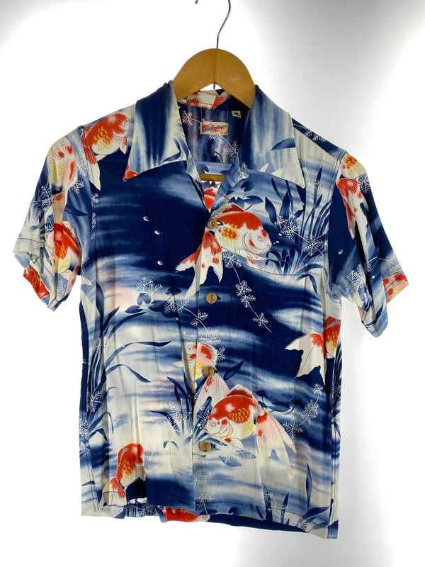 【中古品】【メンズ】 SUN SURF サンサーフ GOLDFISH SHIRT SS32164 金魚 アロハシャツ 和柄 メンズ トップス 145-260710-em-36-min サイズ：XS カラー：ブルー系 万代Net店