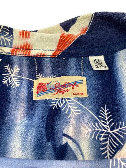 【中古品】【メンズ】 SUN SURF サンサーフ GOLDFISH SHIRT SS32164 金魚 アロハシャツ 和柄 メンズ トップス 145-260710-em-36-min サイズ：XS カラー：ブルー系 万代Net店