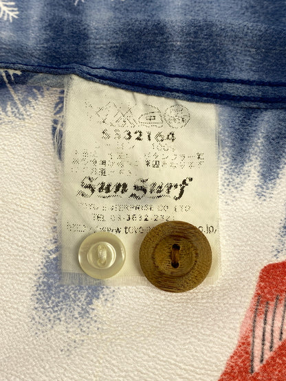 【中古品】【メンズ】 SUN SURF サンサーフ GOLDFISH SHIRT SS32164 金魚 アロハシャツ 和柄 メンズ トップス 145-260710-em-36-min サイズ：XS カラー：ブルー系 万代Net店