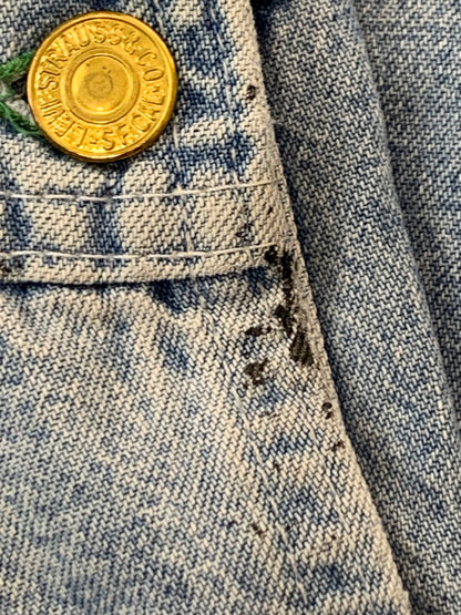 【中古品】【メンズ】 LEVI'S リーバイス USA製 OVERALL アメリカ製 オーバーオール メンズ デニム 157-260709-hu-21-min サイズ：30 カラー：ライトインディゴ 万代Net店